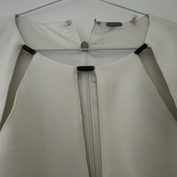 TAHARI WHITE DRESS SIZE 14 - Picture 4 of 5